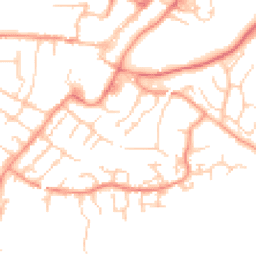Daytime road noise heatmap for GU34 1EQ