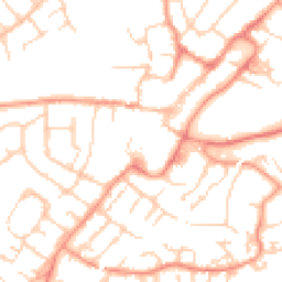 Daytime road noise heatmap for GU34 1EW
