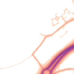 Daytime road noise heatmap for GU34 1GX