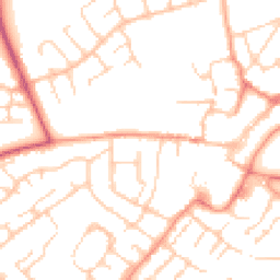 Daytime road noise heatmap for GU34 1LD