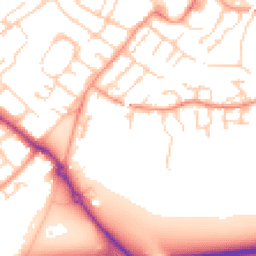 Daytime road noise heatmap for GU34 1PA