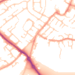 Daytime road noise heatmap for GU34 1PG