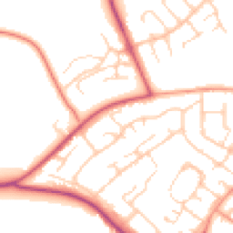 Daytime road noise heatmap for GU34 1QY
