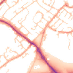 Daytime road noise heatmap for GU34 1RD