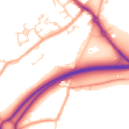 Daytime road noise heatmap for GU34 1RZ