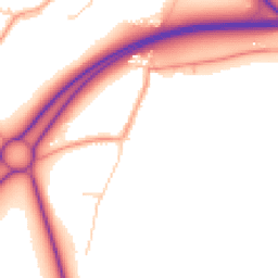 Daytime road noise heatmap for GU34 1SE