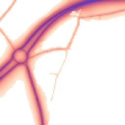 Daytime road noise heatmap for GU34 1SG