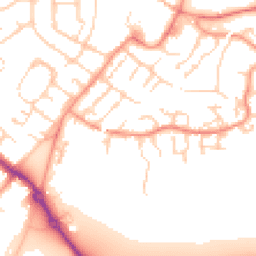 Daytime road noise heatmap for GU34 1TD