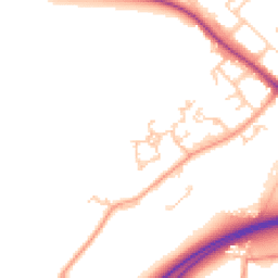 Daytime road noise heatmap for GU34 1UQ