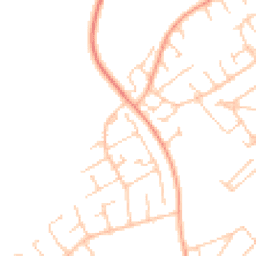 Daytime road noise heatmap for GU34 2AU