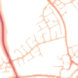 Daytime road noise heatmap for GU34 2EN