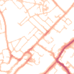 Daytime road noise heatmap for GU34 2FG