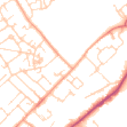 Daytime road noise heatmap for GU34 2NA