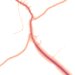 Daytime road noise heatmap for GU34 3DA