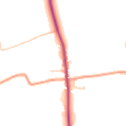 Daytime road noise heatmap for GU34 3DJ