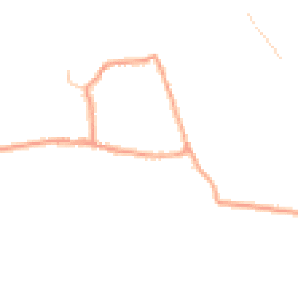 Daytime road noise heatmap for GU34 3DT