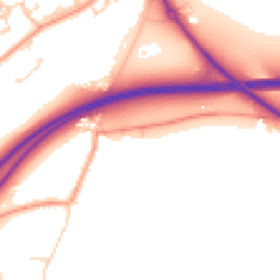 Daytime road noise heatmap for GU34 3HB