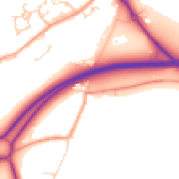 Daytime road noise heatmap for GU34 3HE