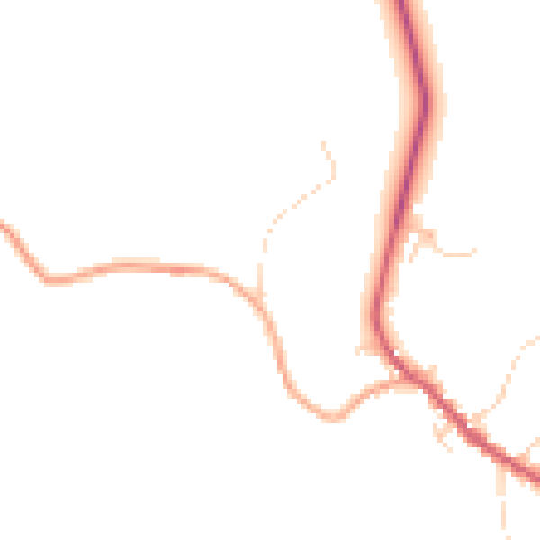 Daytime road noise heatmap for GU34 3JG
