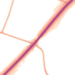 Daytime road noise heatmap for GU34 3NL
