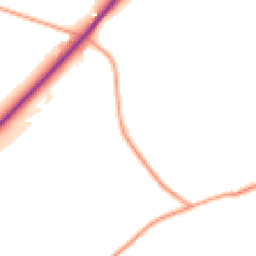 Daytime road noise heatmap for GU34 3NP