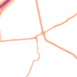 Daytime road noise heatmap for GU34 3NY