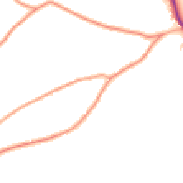 Daytime road noise heatmap for GU34 4AY