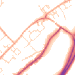 Daytime road noise heatmap for GU34 4BL