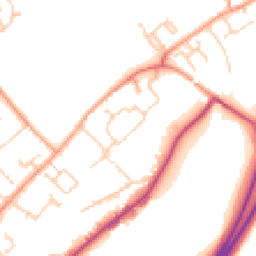 Daytime road noise heatmap for GU34 4BQ
