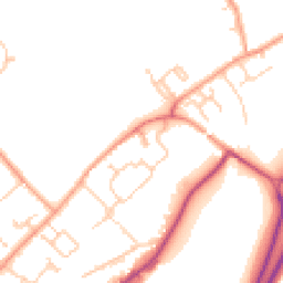 Daytime road noise heatmap for GU34 4DZ