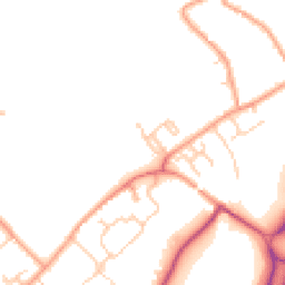 Daytime road noise heatmap for GU34 4EH
