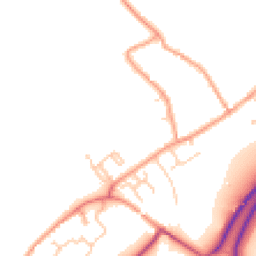 Daytime road noise heatmap for GU34 4GL