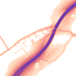 Daytime road noise heatmap for GU34 4HL