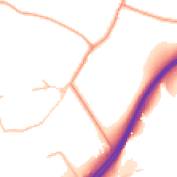 Daytime road noise heatmap for GU34 4JW