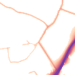 Daytime road noise heatmap for GU34 4JX