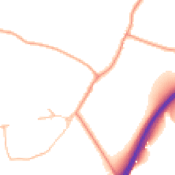 Daytime road noise heatmap for GU34 4JY