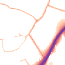 Daytime road noise heatmap for GU34 4JZ