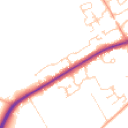 Daytime road noise heatmap for GU34 5BQ