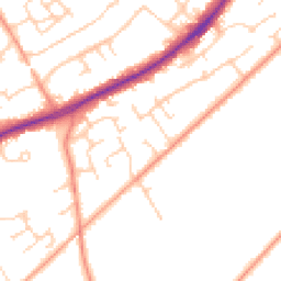 Daytime road noise heatmap for GU34 5DR