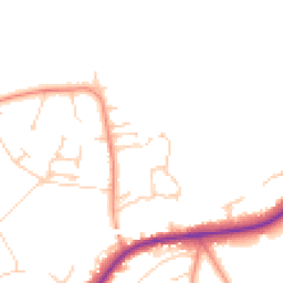 Daytime road noise heatmap for GU34 5EU