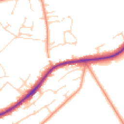 Daytime road noise heatmap for GU34 5FY