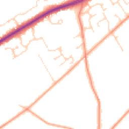 Daytime road noise heatmap for GU34 5GN
