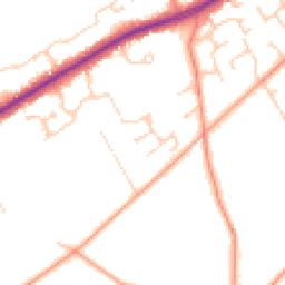 Daytime road noise heatmap for GU34 5GP