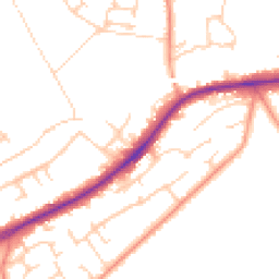 Daytime road noise heatmap for GU34 5GT