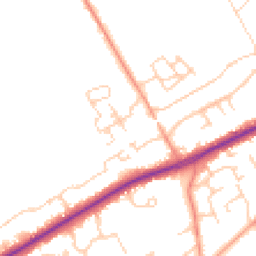 Daytime road noise heatmap for GU34 5GY