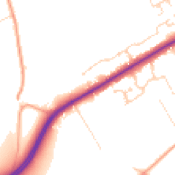 Daytime road noise heatmap for GU34 5HA