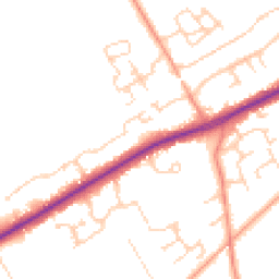 Daytime road noise heatmap for GU34 5HF
