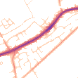Daytime road noise heatmap for GU34 5HR