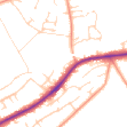 Daytime road noise heatmap for GU34 5HT