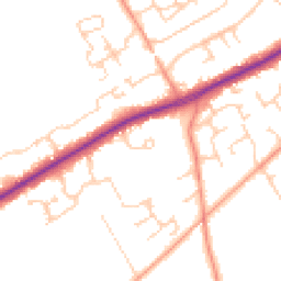 Daytime road noise heatmap for GU34 5HX